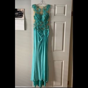 Turquoise Evening Dress - image 1